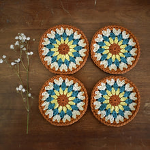 Lot de dessous de verre tournesol au crochet - image 1