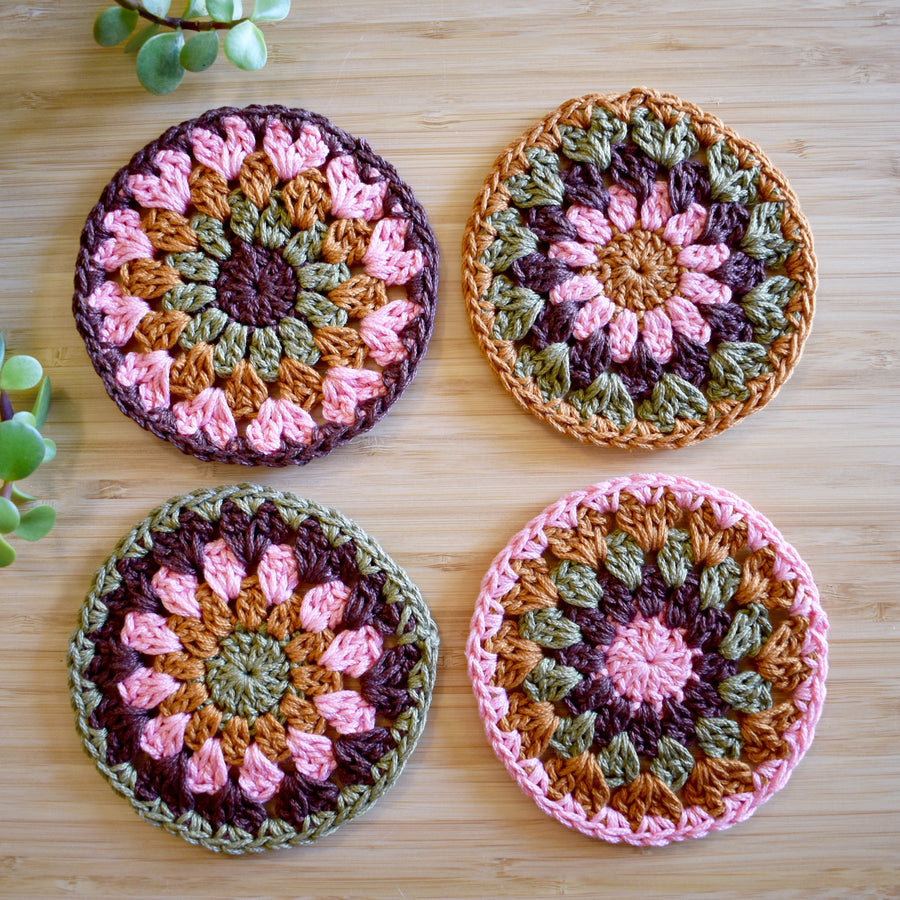 Lot de dessous de verre soleil au crochet - image 1