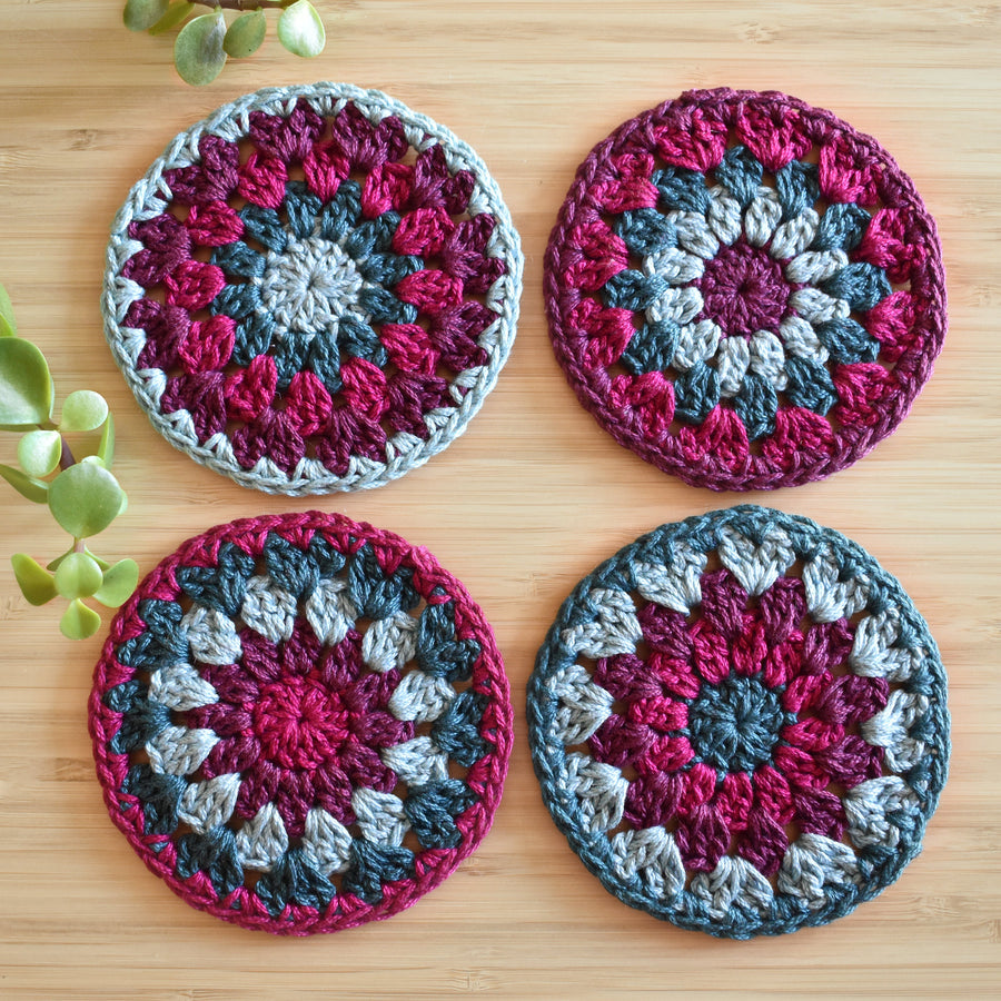Lot de dessous de verre soleil au crochet - image 1