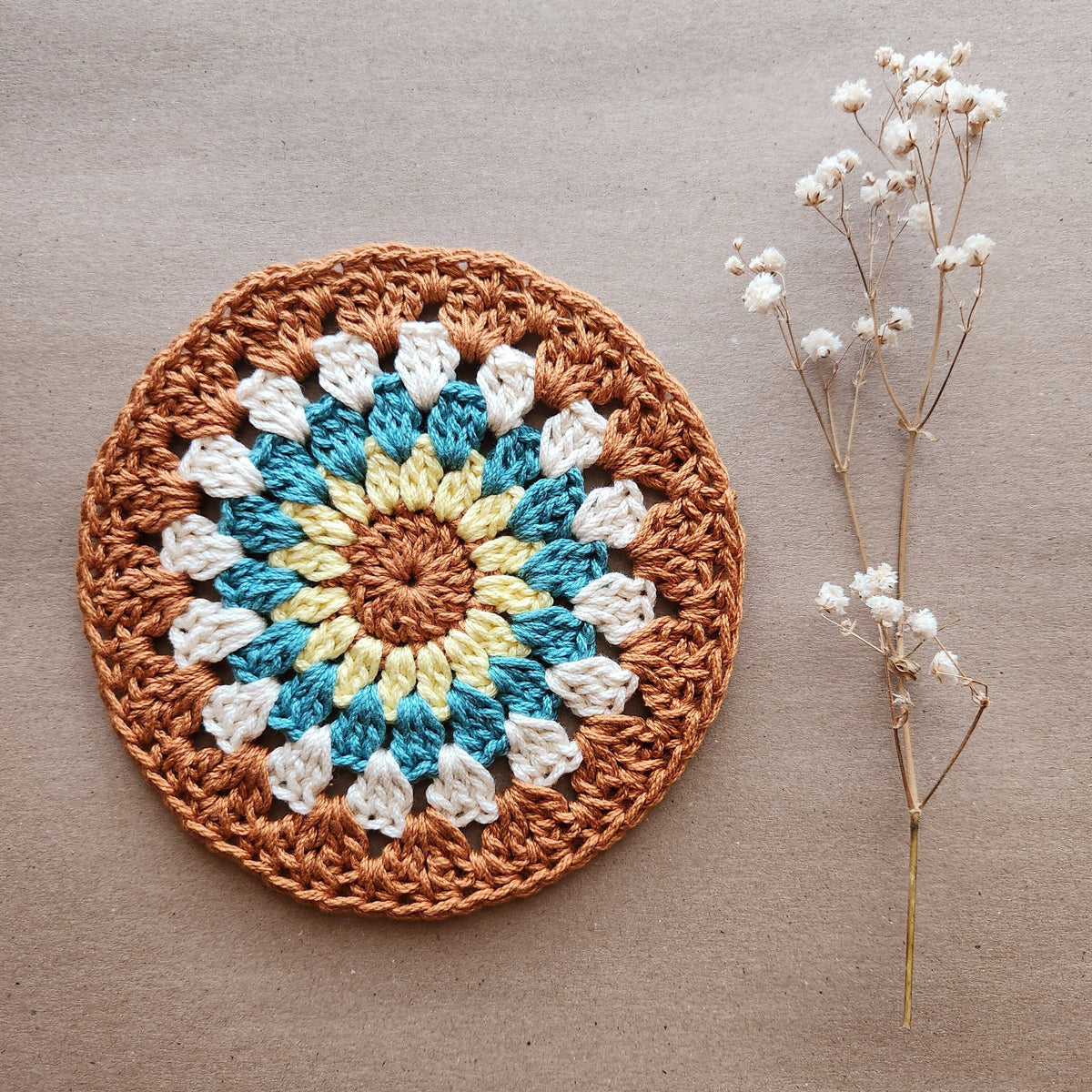 Lot de dessous de verre soleil au crochet - image 1