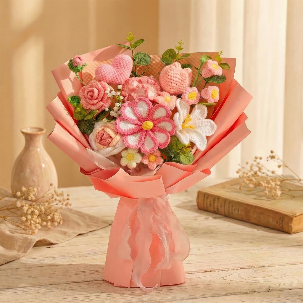 Bouquet prestige de fleurs au crochet - image 1