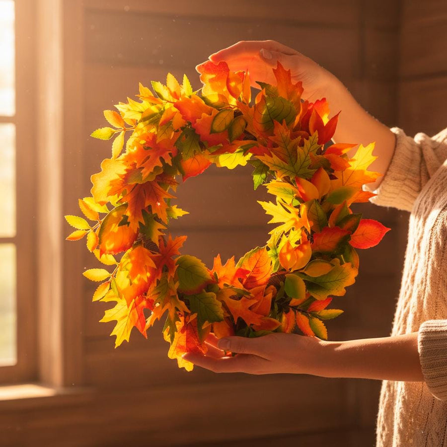 Couronne d'automne en feutrine - image 1