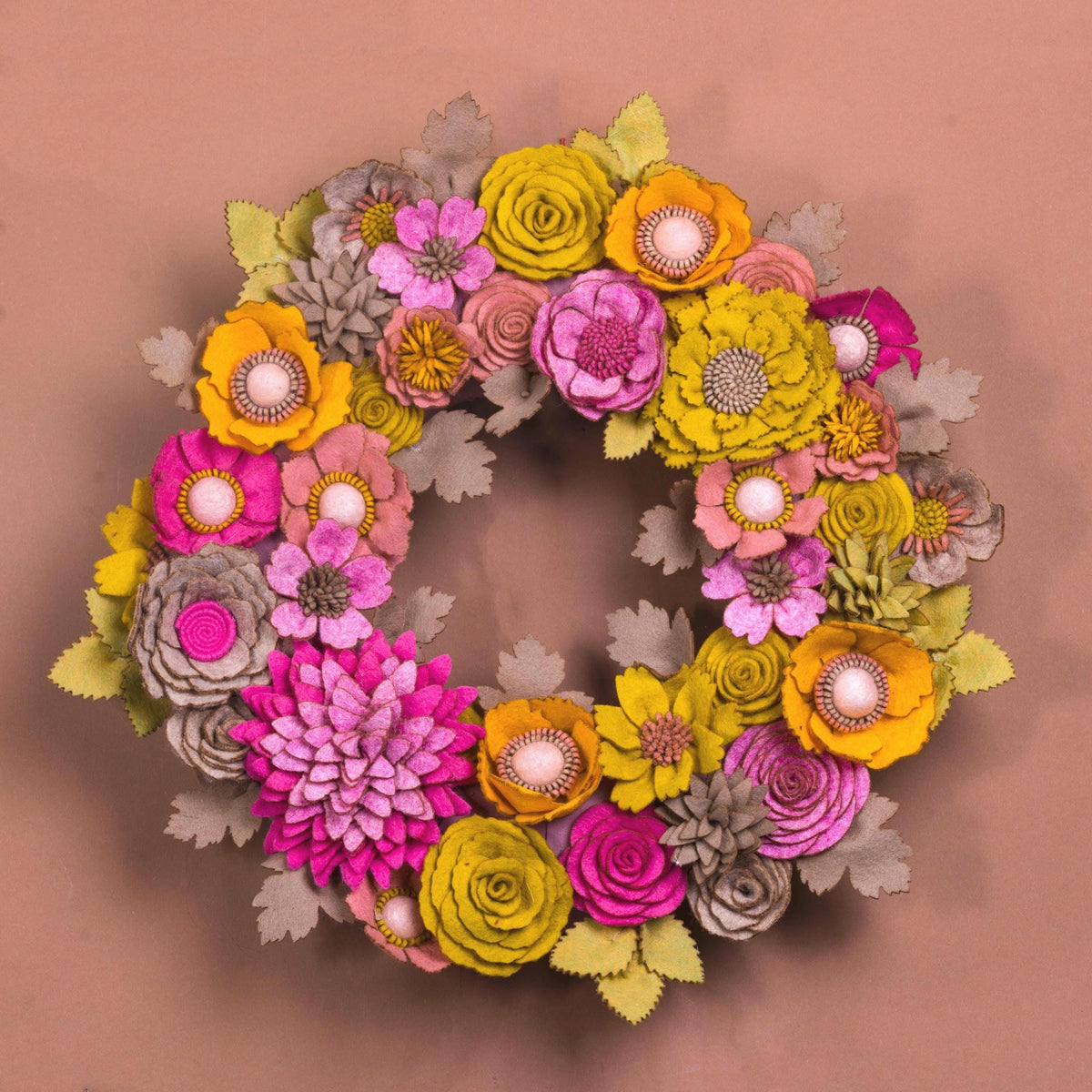 Couronne de fleurs sauvages en feutrine - image 1
