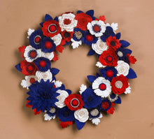 Couronne patriotique rouge, blanc et bleu - image 1