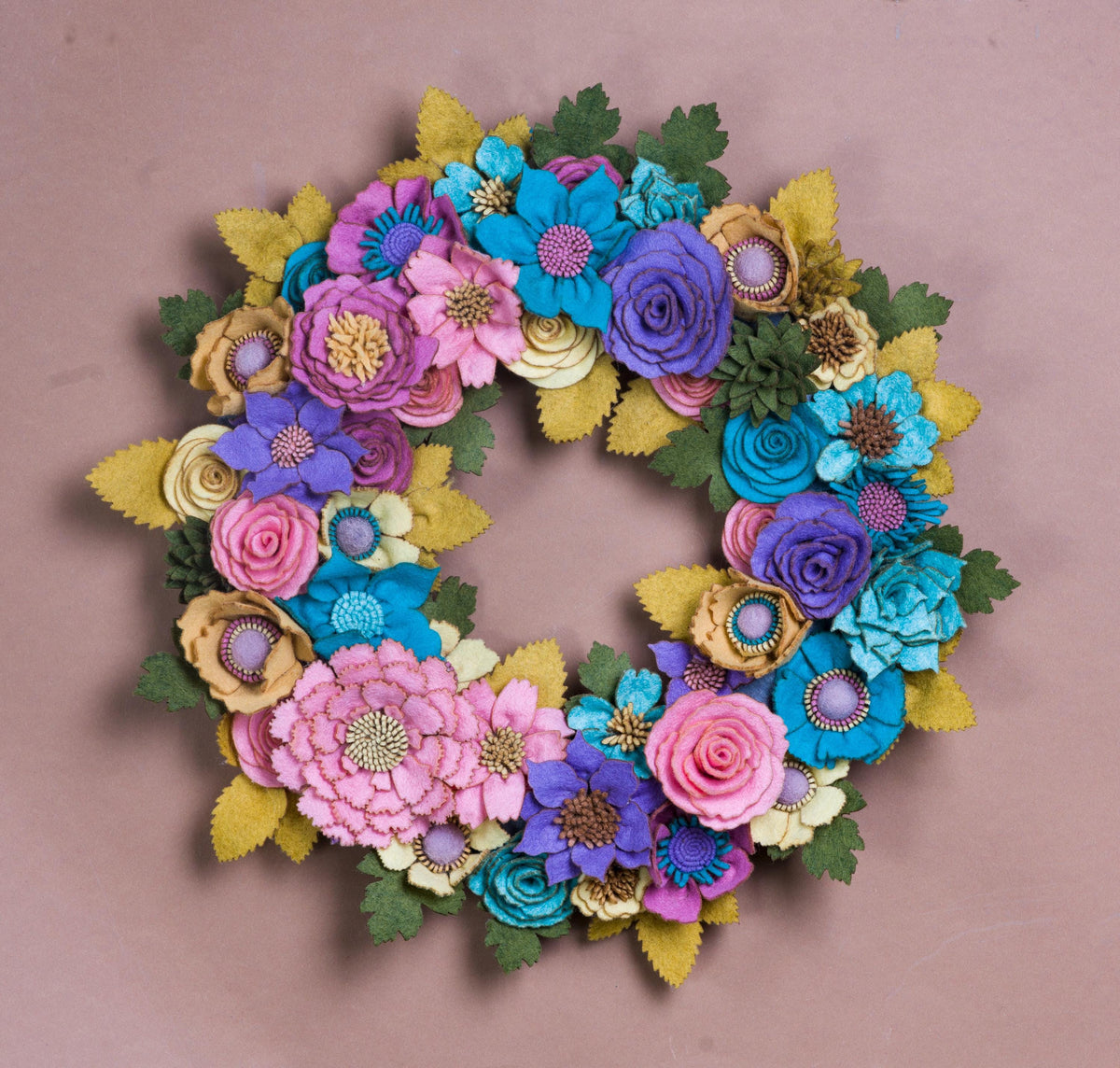 Couronne de fleurs sauvages en feutrine - image 1