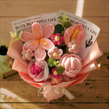 Grand bouquet mixte de fleurs au crochet - image 2