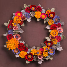 Couronne florale rustique en feutrine - image 2