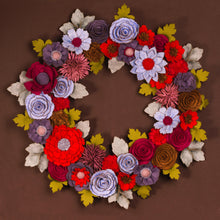 Couronne florale coloree en feutrine - image 2