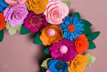Couronne florale rustique en feutrine - image 2