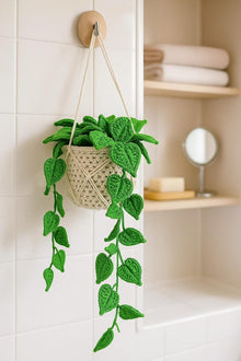 Suspension plante au crochet avec panier macrame - image 2
