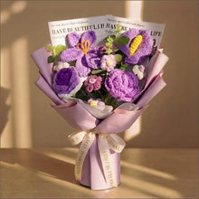 Grand bouquet mixte de fleurs au crochet - image 3