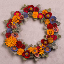 Couronne florale rustique en feutrine - image 3