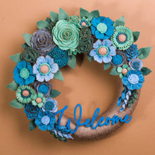 Couronne florale avec panneau bienvenue - image 4