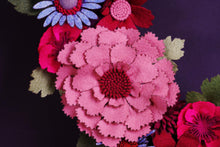 Couronne florale coloree en feutrine - image 5