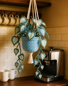 Suspension feuilles en coeur au crochet - image 5