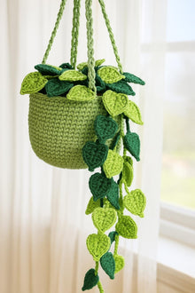 Suspension plante au crochet avec panier macrame - image 6