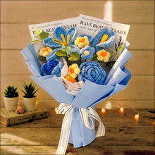 Grand bouquet mixte de fleurs au crochet - image 7