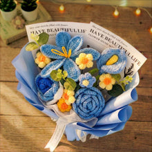 Grand bouquet mixte de fleurs au crochet - image 8