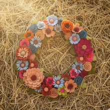 Couronne florale coloree en feutrine - image 8