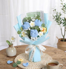 Bouquet de tulipes bleues au crochet - image 9