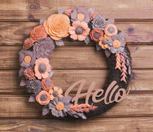 Couronne florale rustique en feutrine - image 9
