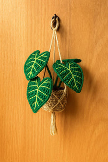 Suspension tropicale au crochet avec panier macrame - image 9