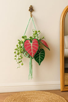 Suspension tropicale au crochet avec panier macrame - image 10