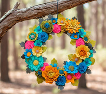 Couronne florale rustique en feutrine - image 12