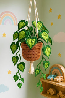 Suspension feuilles en coeur au crochet - image 12