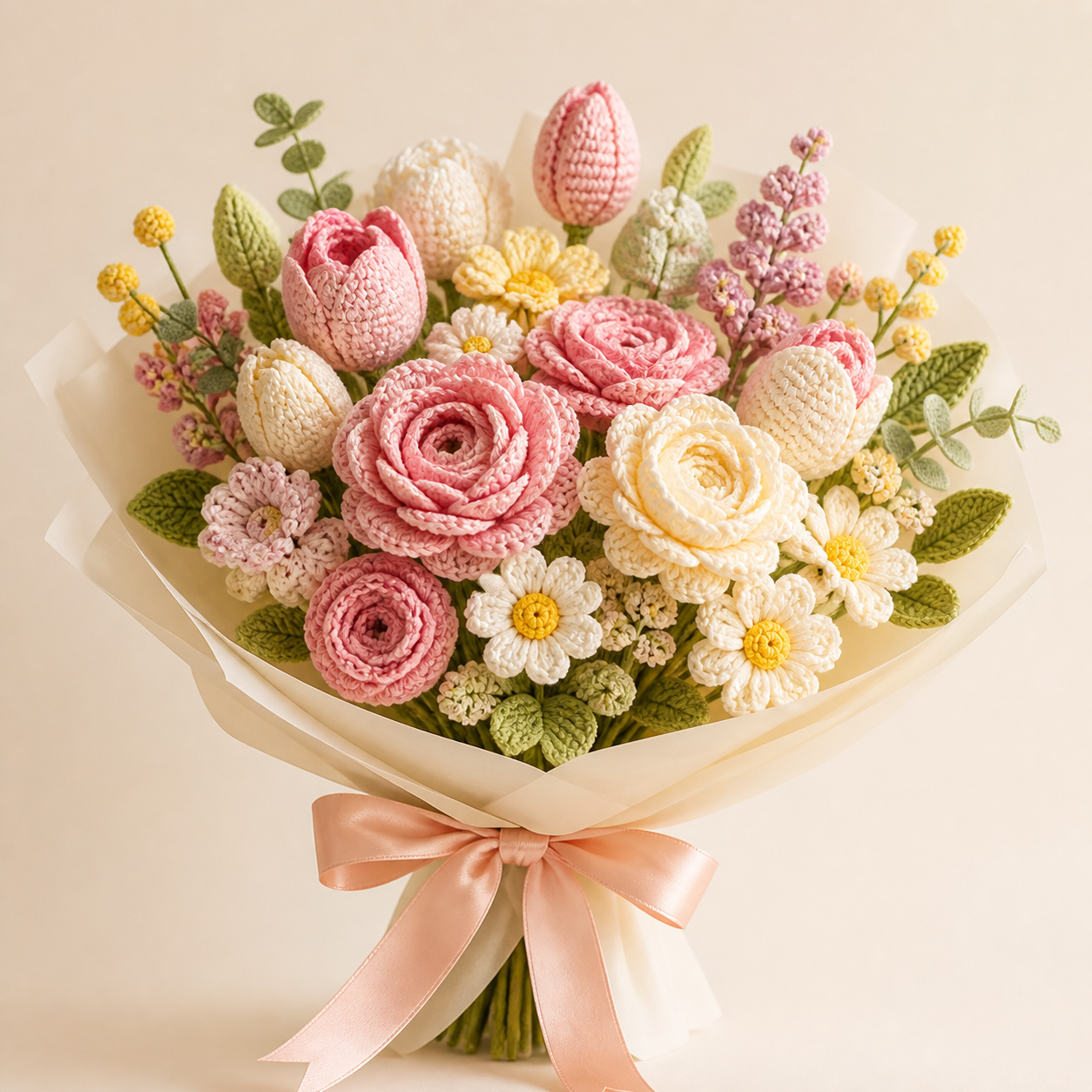 Bouquet de fleurs au crochet
