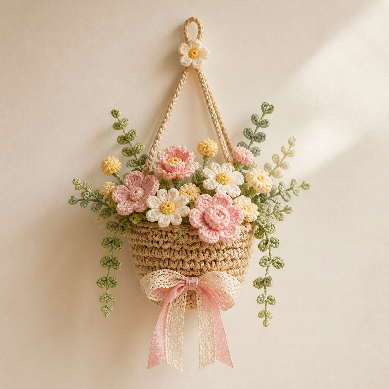 Suspension florale faite main